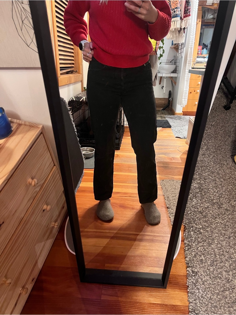 Calvin Klein Jeans Men's Black Relaxed Straight Jeans